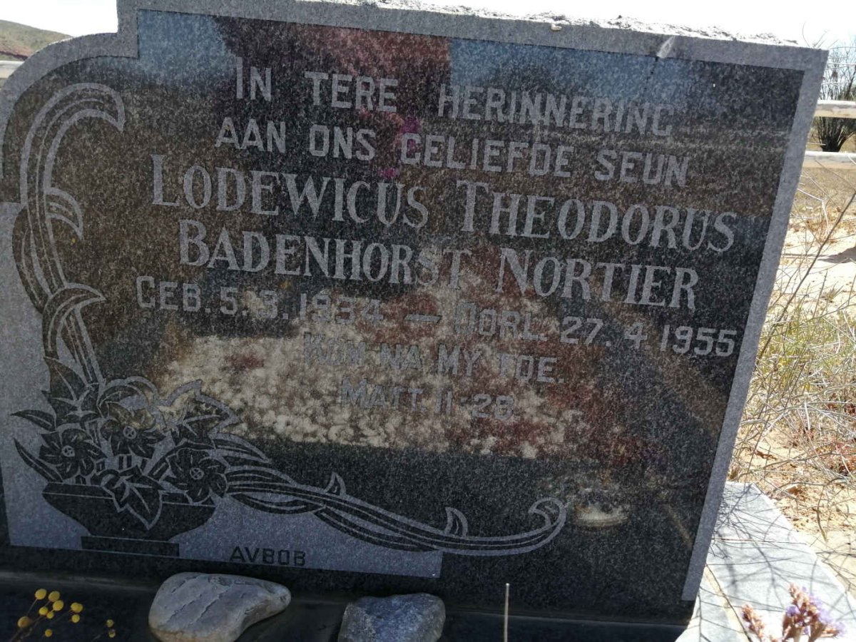 NORTIER Lodewicus Theodorus Badenhorst 1934-1955