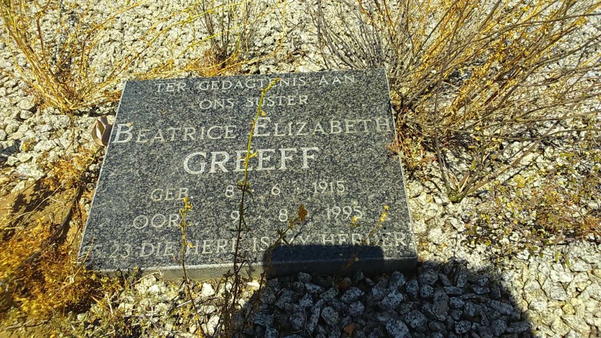 GREEFF Beatrice Elizabeth 1915-1995