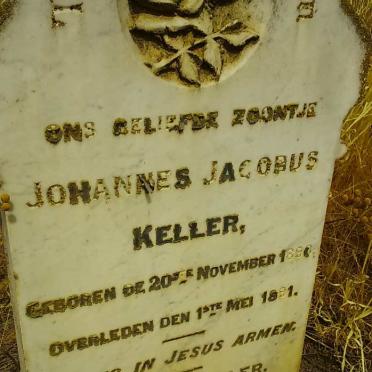 KELLER Johannes Jacobus 1890-1891