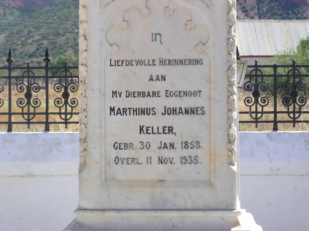 KELLER Marthinus Johannes 1858-1935