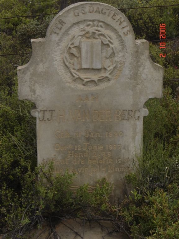 BERG J.J.H., van der 1880-1937