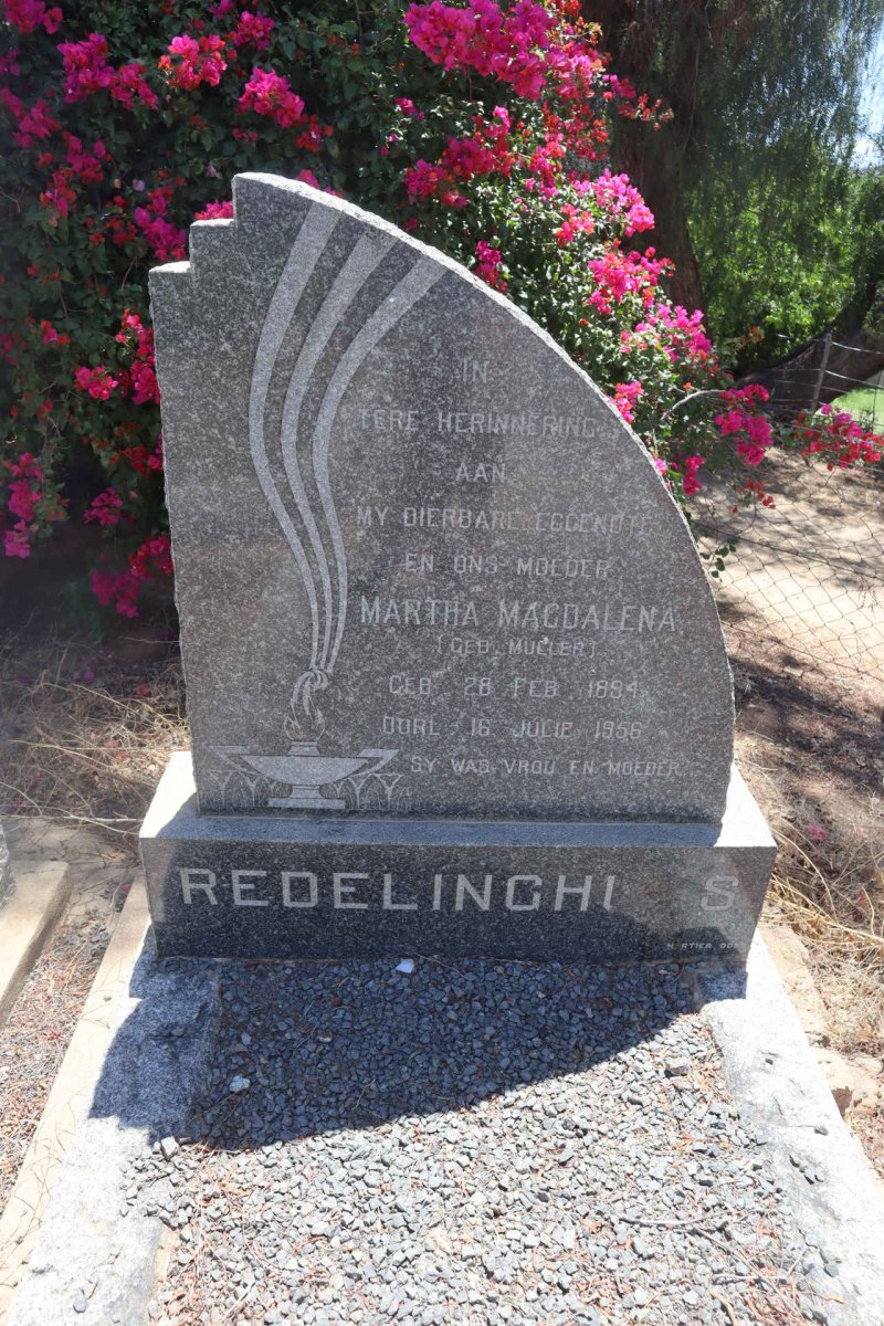 REDELINGHUYS Martha Magdalena nee MULLER 1894-1956