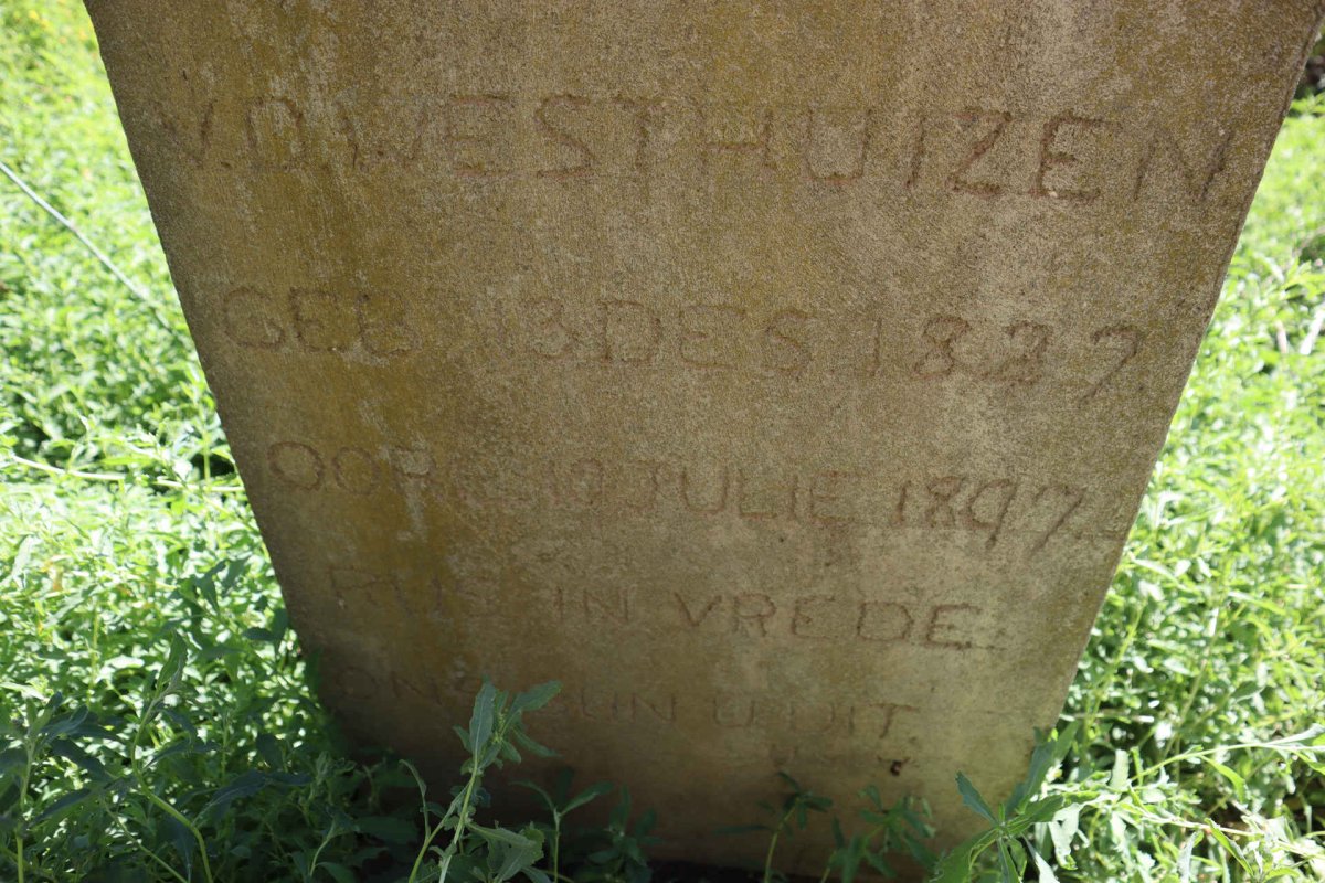 WESTHUIZEN Johannes D., v.d. 1827-1897