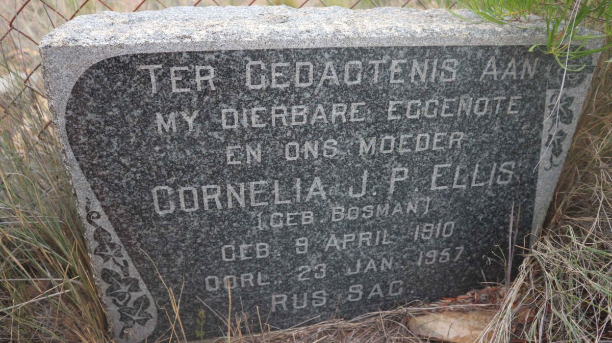 ELLIS Cornelia J.P. nee BOSMAN 1910-1957