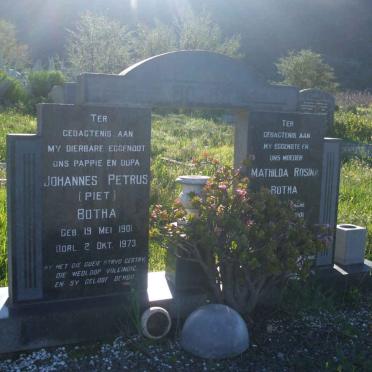 BOTHA Johannes Petrus 1901-1973 &amp; Mathilda Rosina TERBLANCHE 1901-1960