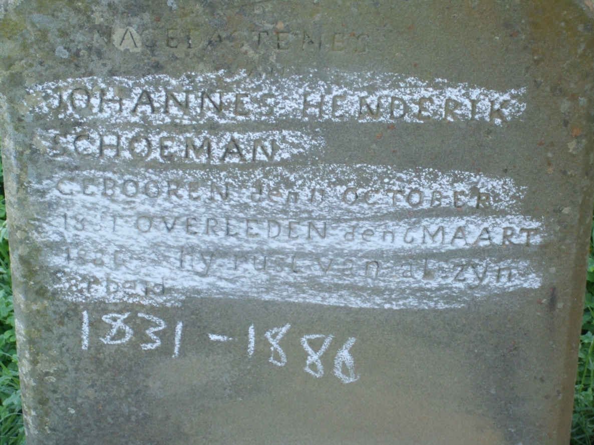 SCHOEMAN Johannes Hendrik 1831-1886
