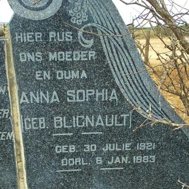 STANDER Anna Sophia nee BLIGNAULT 1921-1983