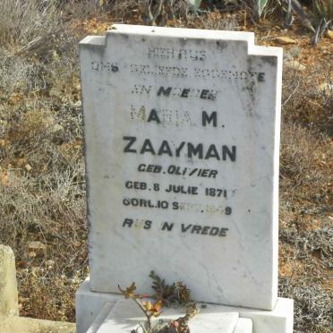 ZAAYMAN Maria M. nee OLIVIER 1871-1949