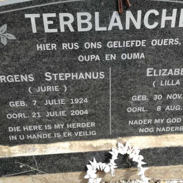 TERBLANCHE Jurgens Stephanus 1924-2004 &amp; Elizabeth 1925-2003