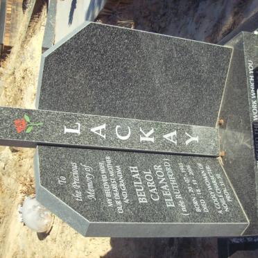 LACKAY Beulah Carol Eleanor nee RUTHFORD 1945-2006