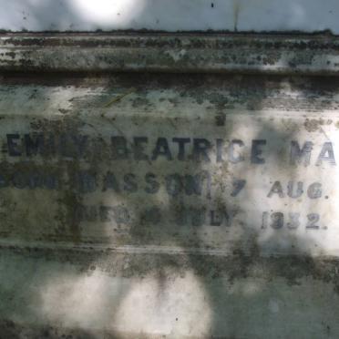 MALAN Emily Beatrice nee BASSON 1869-1932