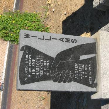 WILLIAMS Andrew Joseph 1900-1980 &amp; Helene Charlotte CYSTER 1898-1964
