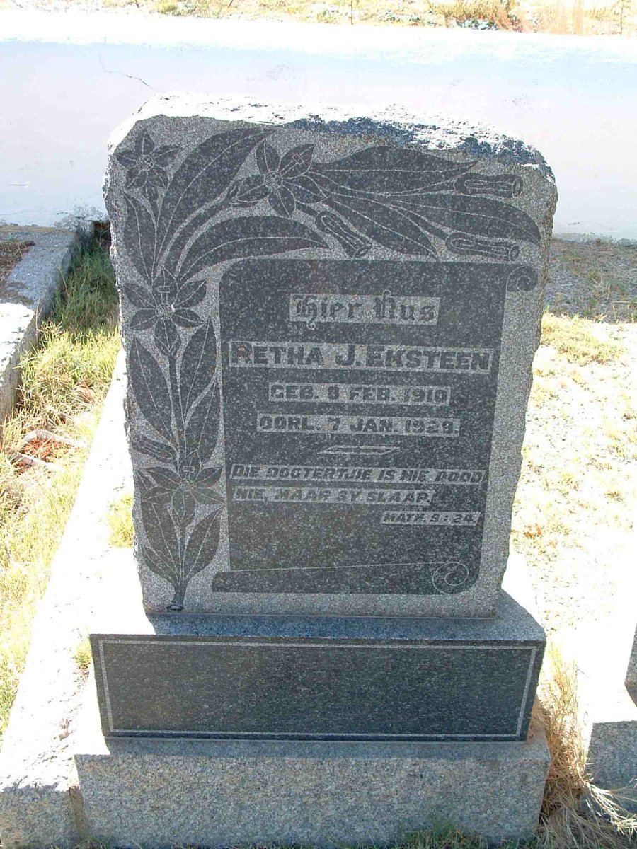 EKSTEEN Retha J. 1910-1929