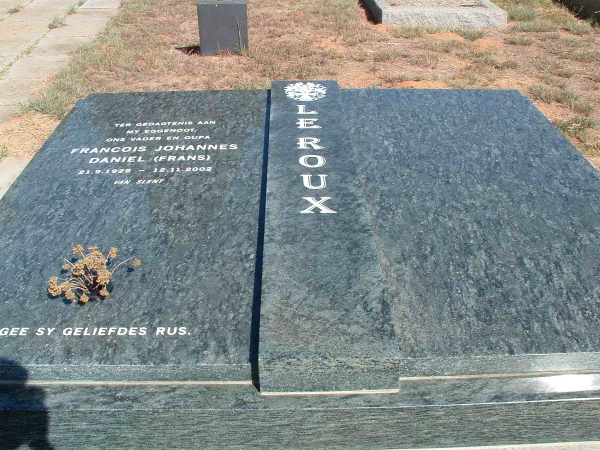 ROUX Francois Johannes Daniel, le 1929-2002