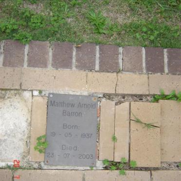 BARRON Matthew Arnold 1937-2003