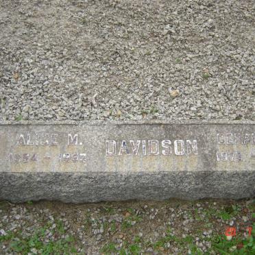 DAVIDSON Gerald W. 1873-1984 &amp; Alice M. 1864-1957