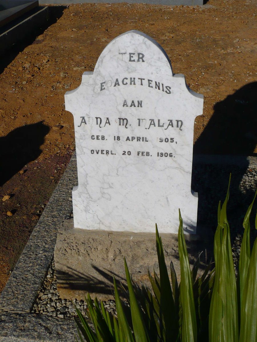 MALAN Anna M. 1905-1906