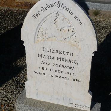 MARAIS Elizabeth Maria nee TOERIEN 1857-1928