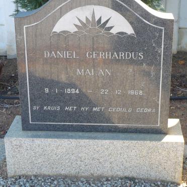 MALAN Daniël Gerhardus 1894-1968