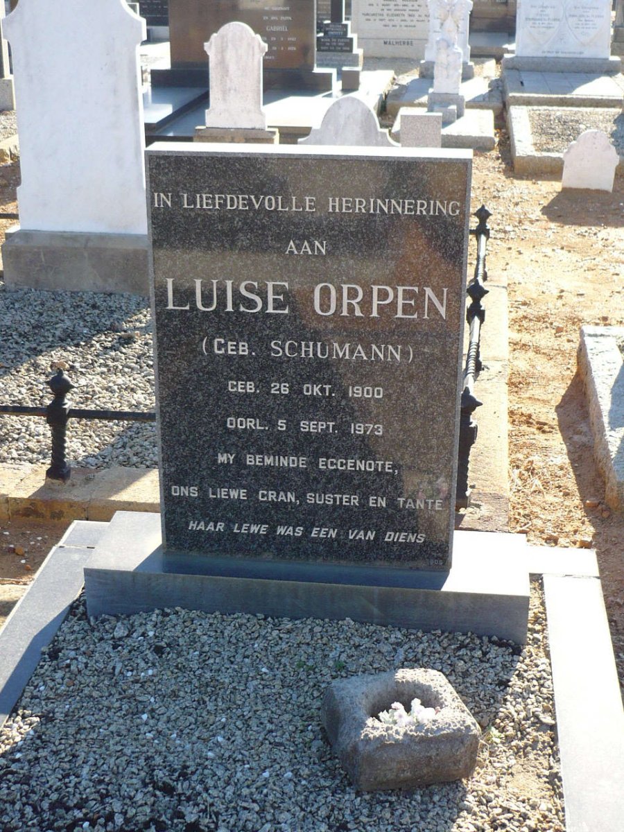 ORPEN Luise nee SCHUMANN 1900-1973