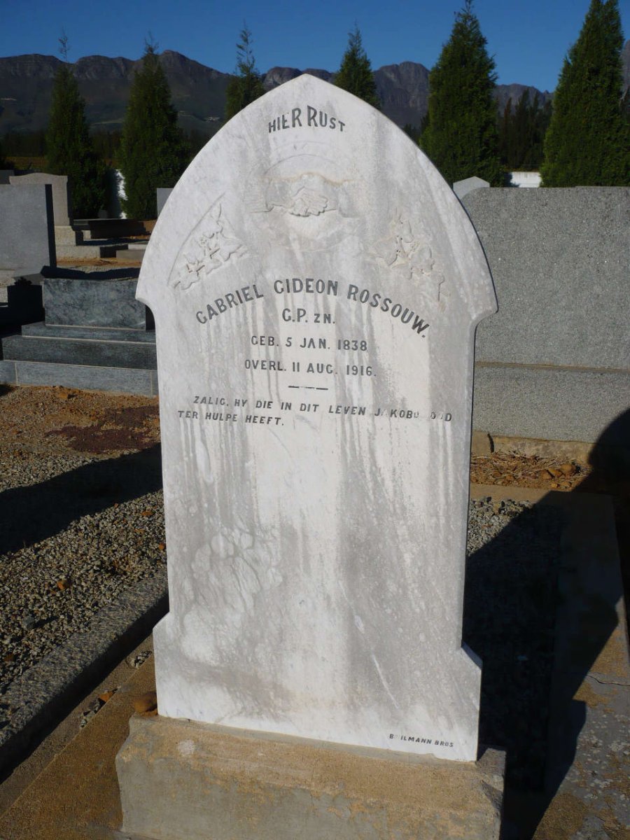ROSSOUW Gabriel Gideon 1838-1916