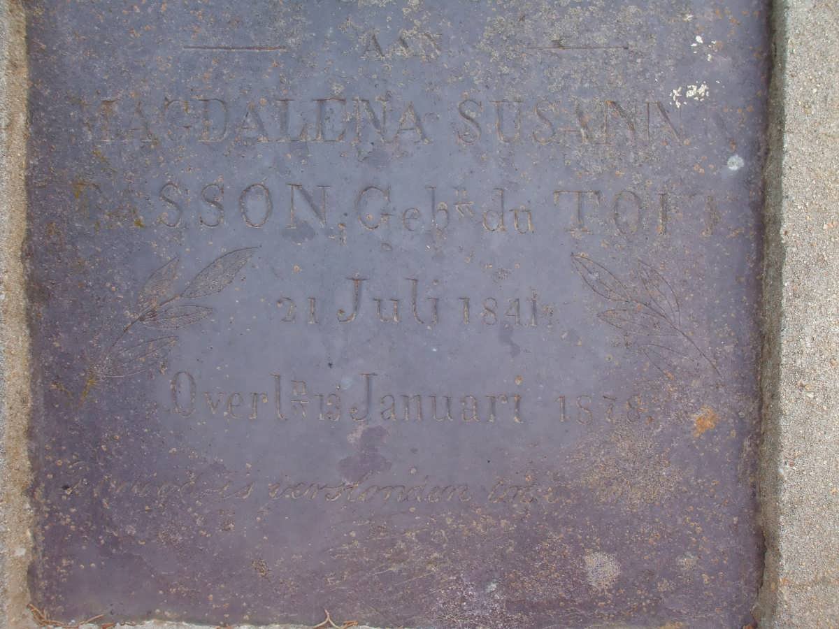 BASSON Magdalena Susanna nee DU TOIT 1841-1878