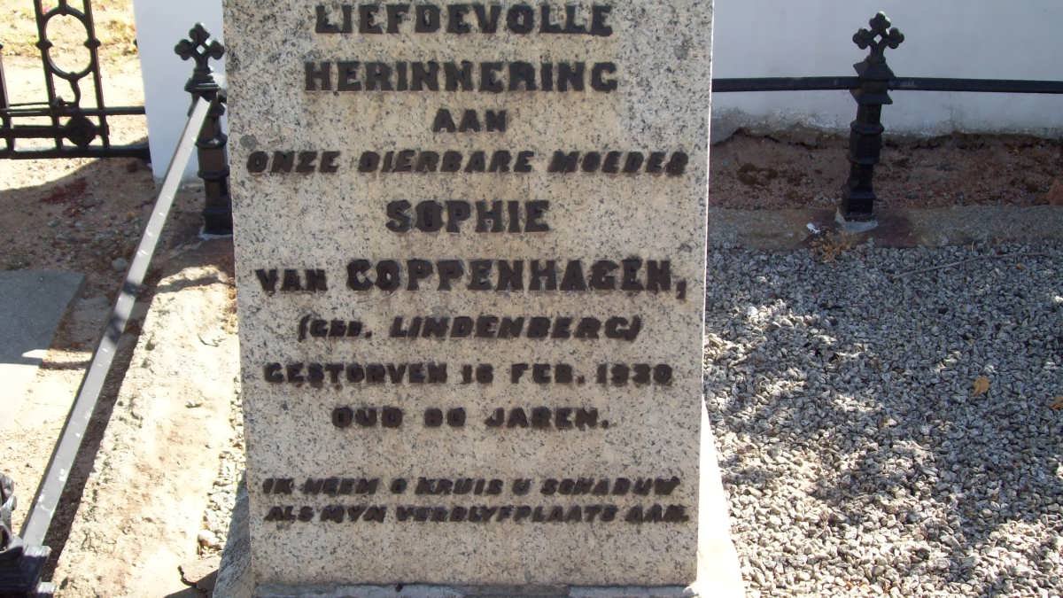 COPPENHAGEN Sophie, van nee LINDENBERG -??