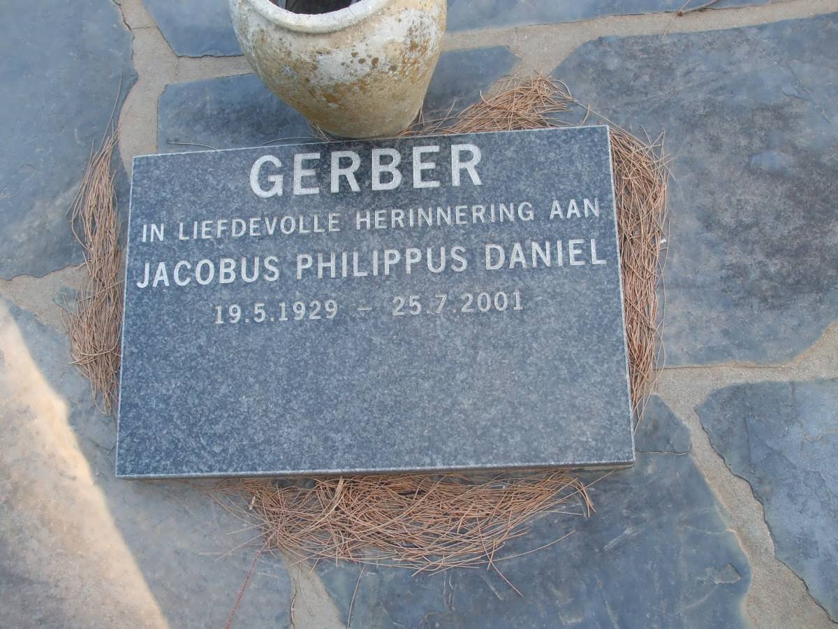 GERBER Jacobus Philippus Daniel 1929-2001