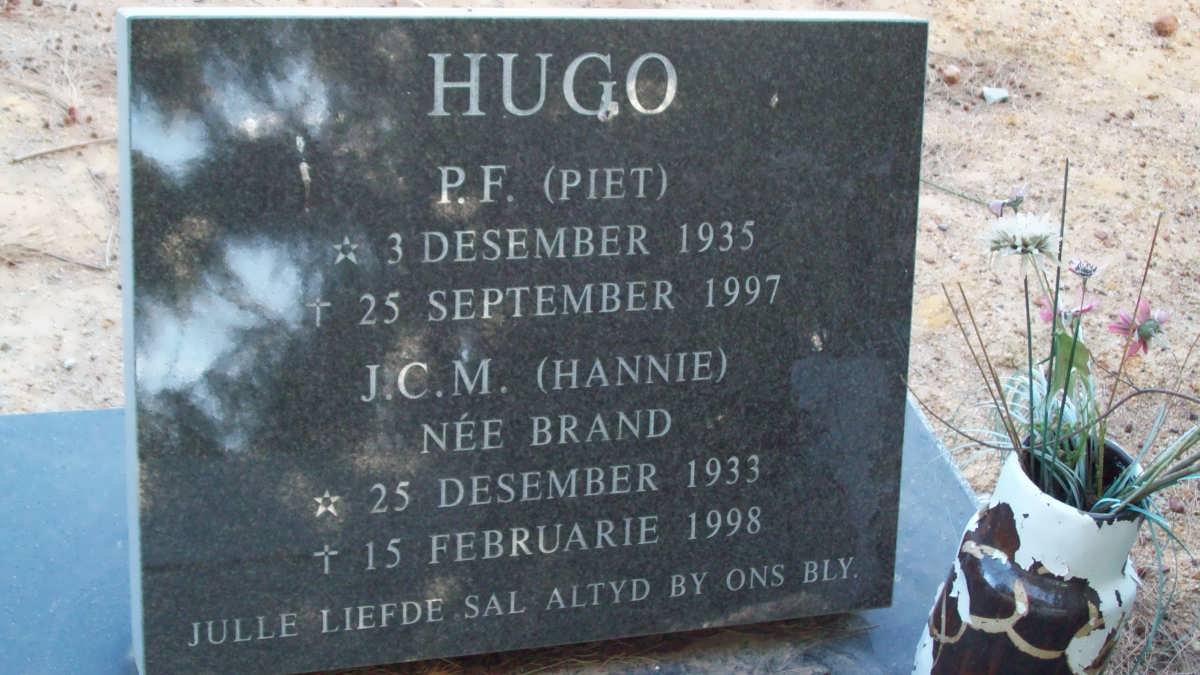HUGO P.F. 1935-1997 &amp; J.C.M. BRAND 1933-1998