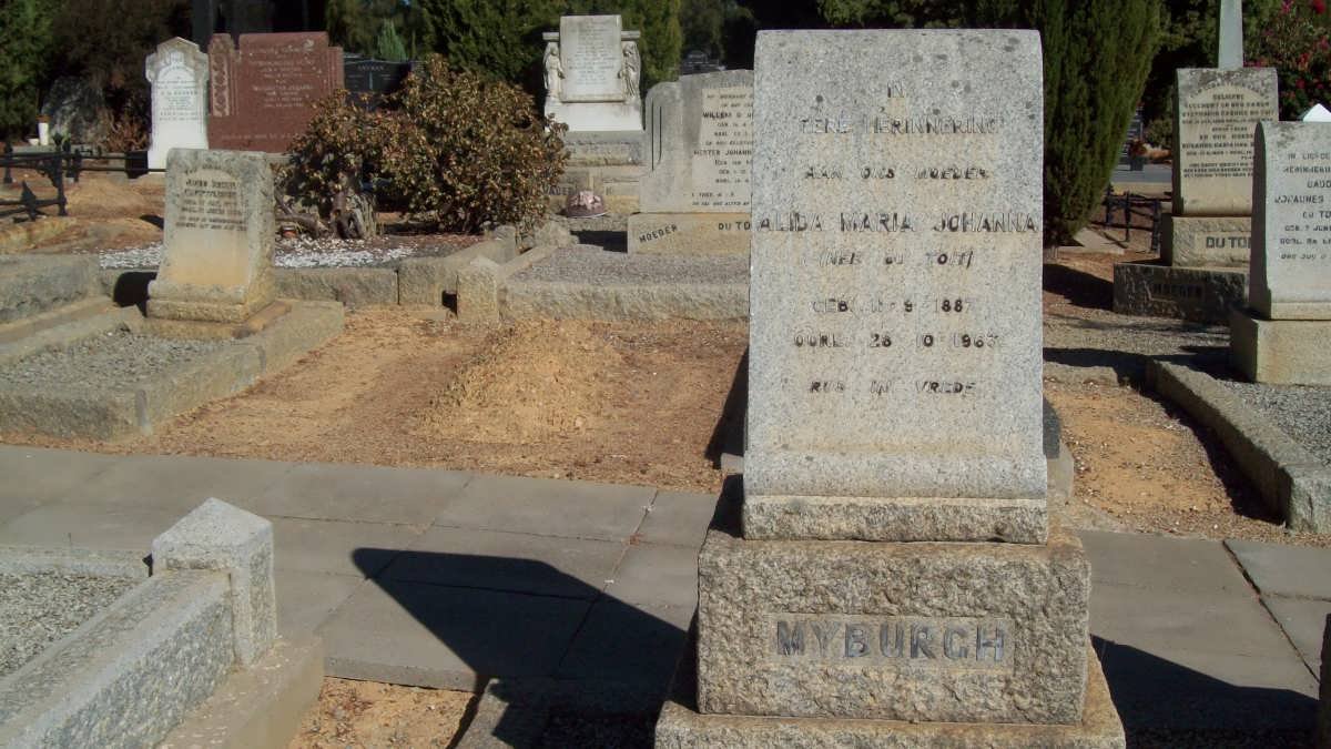 MYBURGH Alida Maria Johanna nee DU TOIT 1887-1963