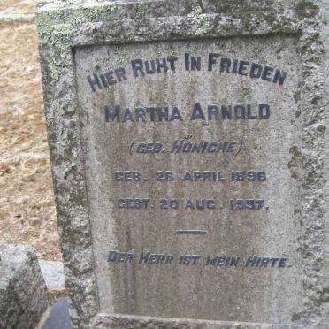 ARNOLD Martha nee HONICKE 1896-1937