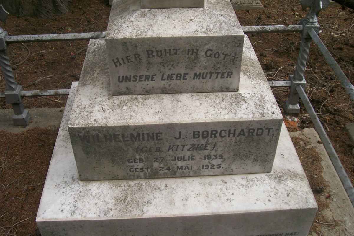 BORCHARDT Wilhelmine J. nee KITZKE 1839-1925