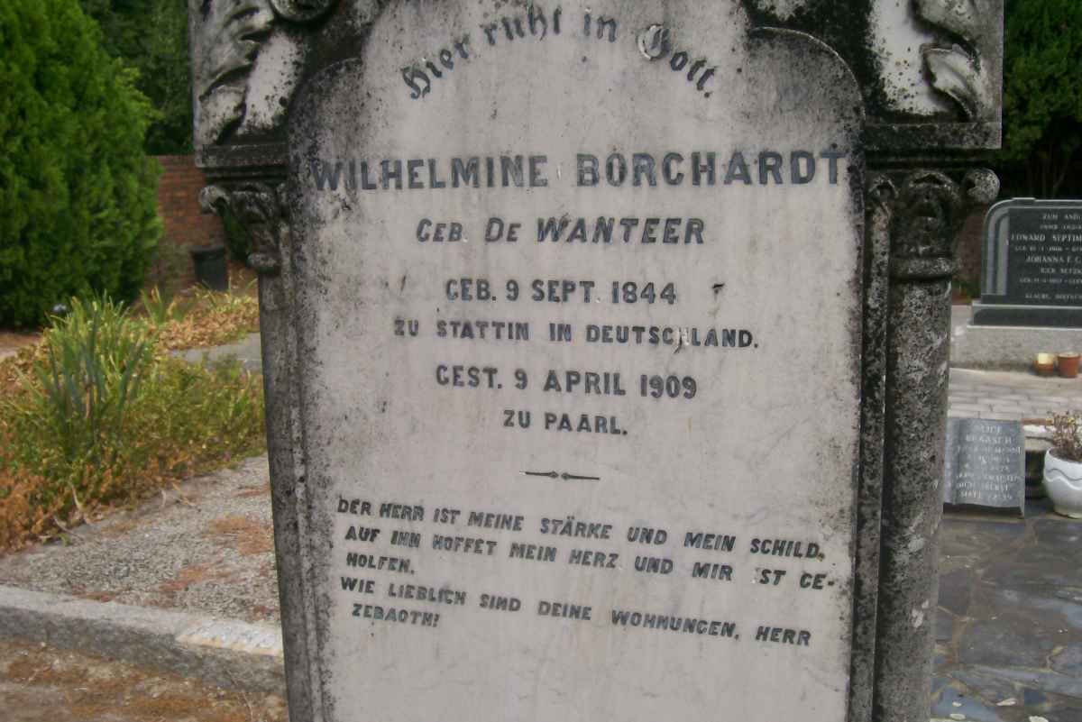 BORCHARDT Wilhelmine nee DE WANTEER 1844-1909