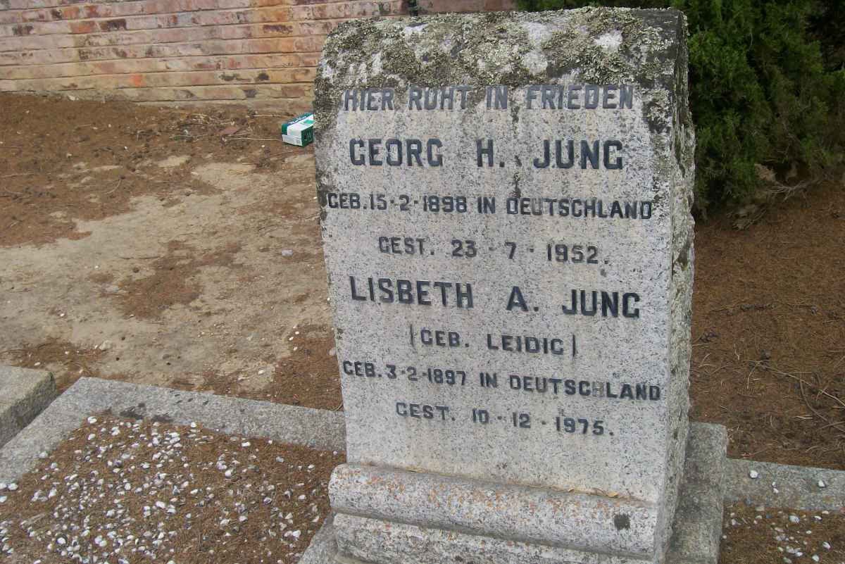 JUNG George H. 1898-1952 &amp; Lisbeth A. LEIDIG 1897-1975