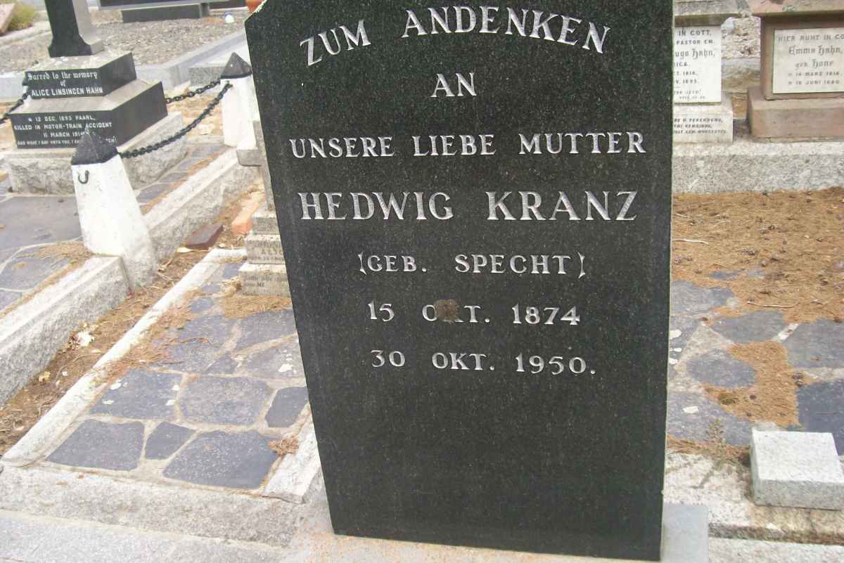 KRANZ Hedwig nee SPECHT 1874-1950