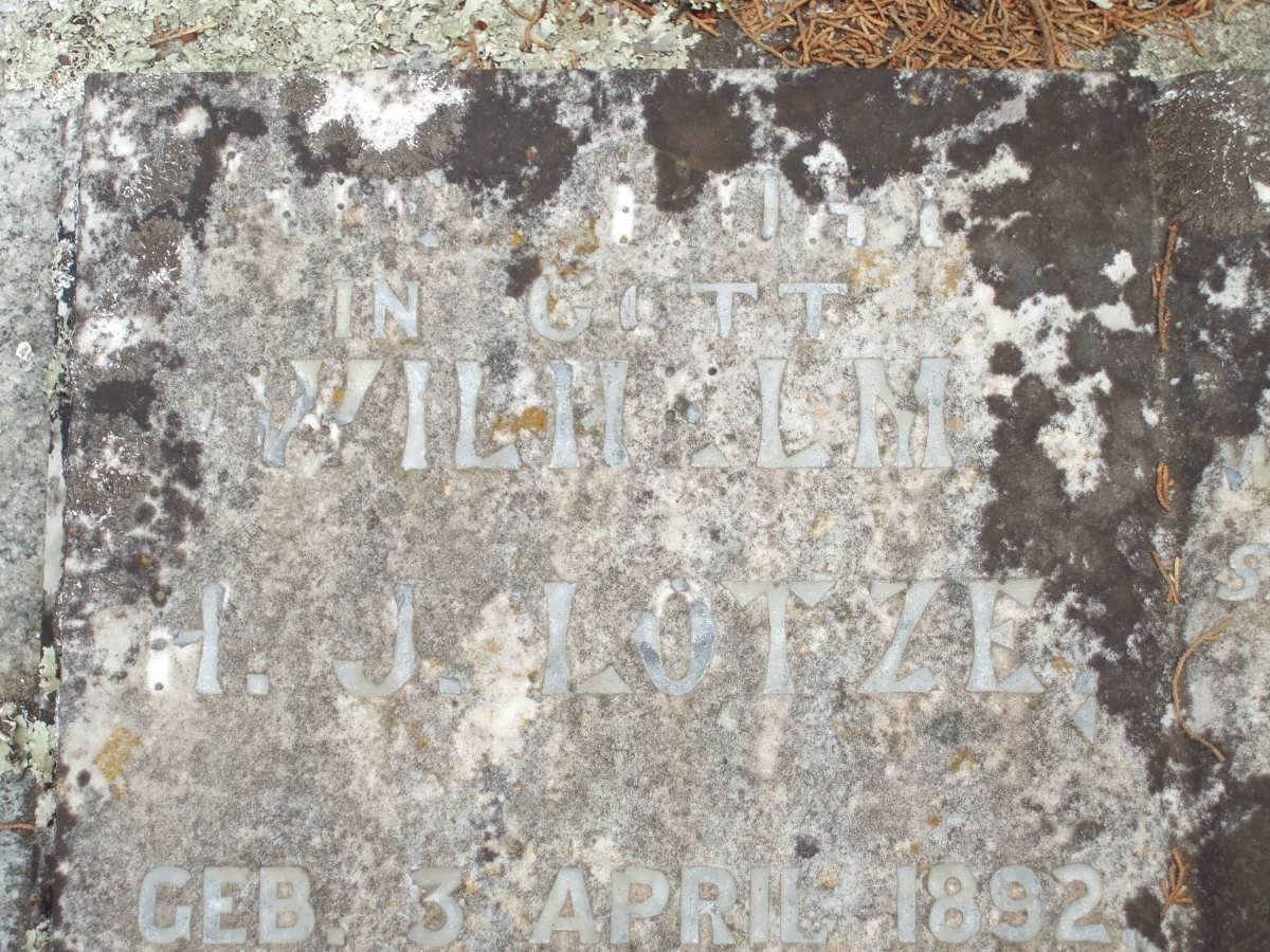 LOTZE Wilhelm H.J. 1892-1916