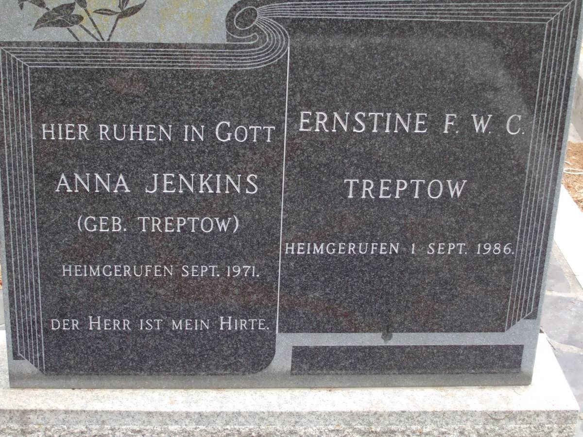 TREPTOW Ernestine F.W.C. -1986 :: JENKINS Anna nee TREPTOW -1971