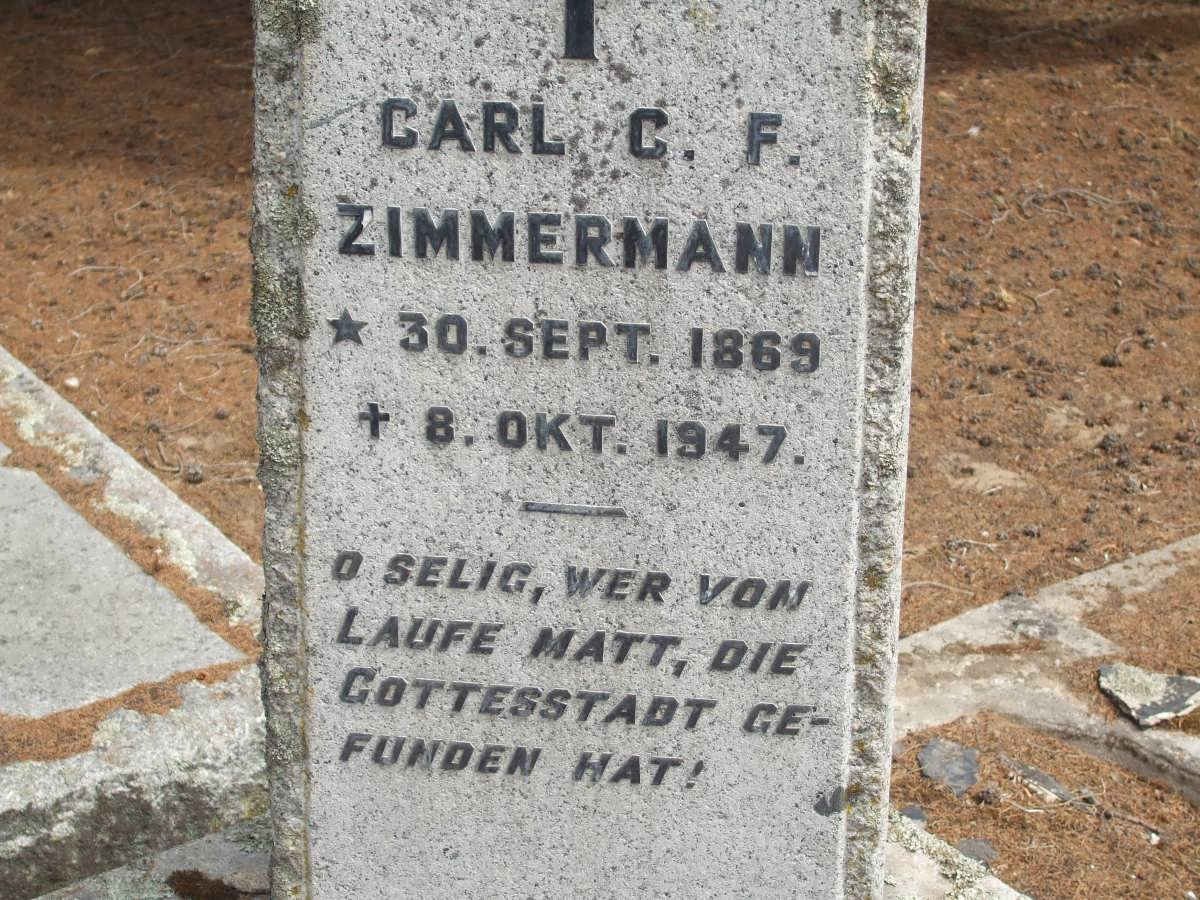 ZIMMERMANN Carl C.F. 1869-1947 