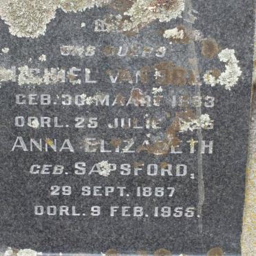 BREDA Michiel, van 1863-1925 &amp; Anna Elizabeth SAPSFORD 1867-1955