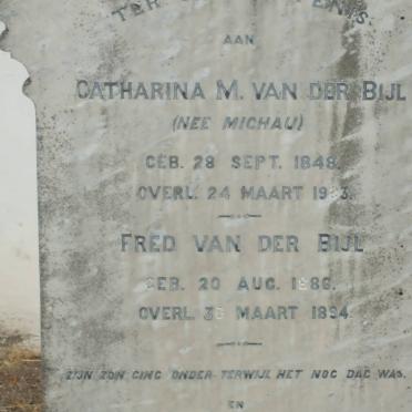 BIJL Catharina M., van der nee MICHAU 1848-19?3 :: VAN DER BIJL Fred 1886-1894