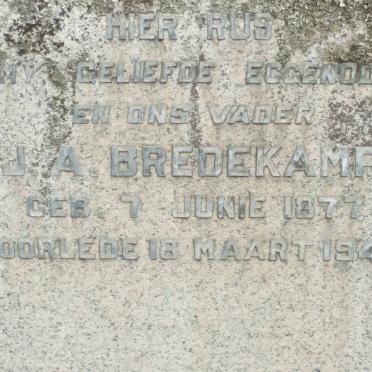BREDEKAMP J.A. 1877-1940