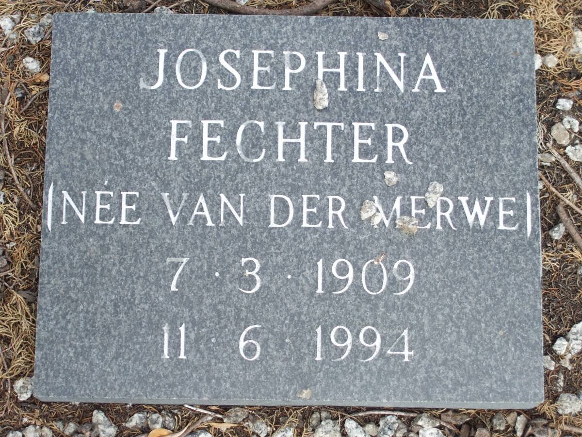 FECHTER Josephina nee VAN DER MERWE 1909-1994