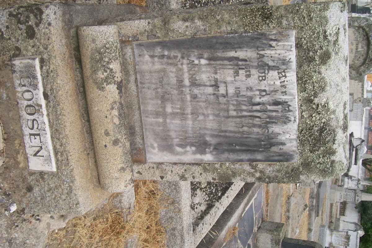 GOOSEN Jacob D. 1866-19?9 &amp; Anna D. 1869-1942