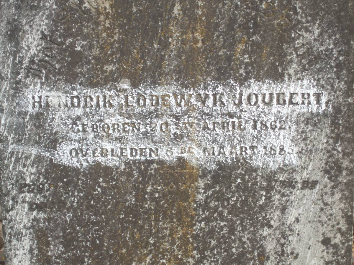 JOUBERT Hendrik Lodewyk 1862-1885