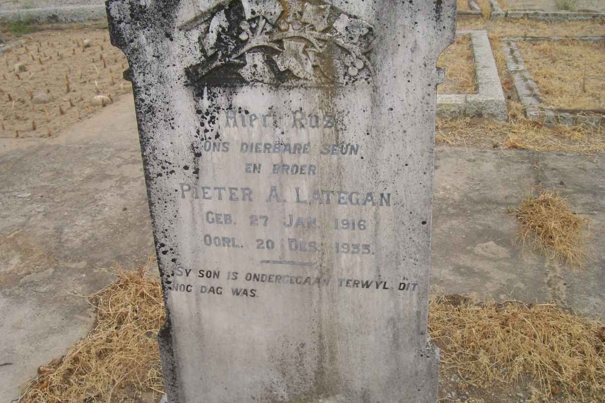 LATEGAN Pieter A. 1916-1933