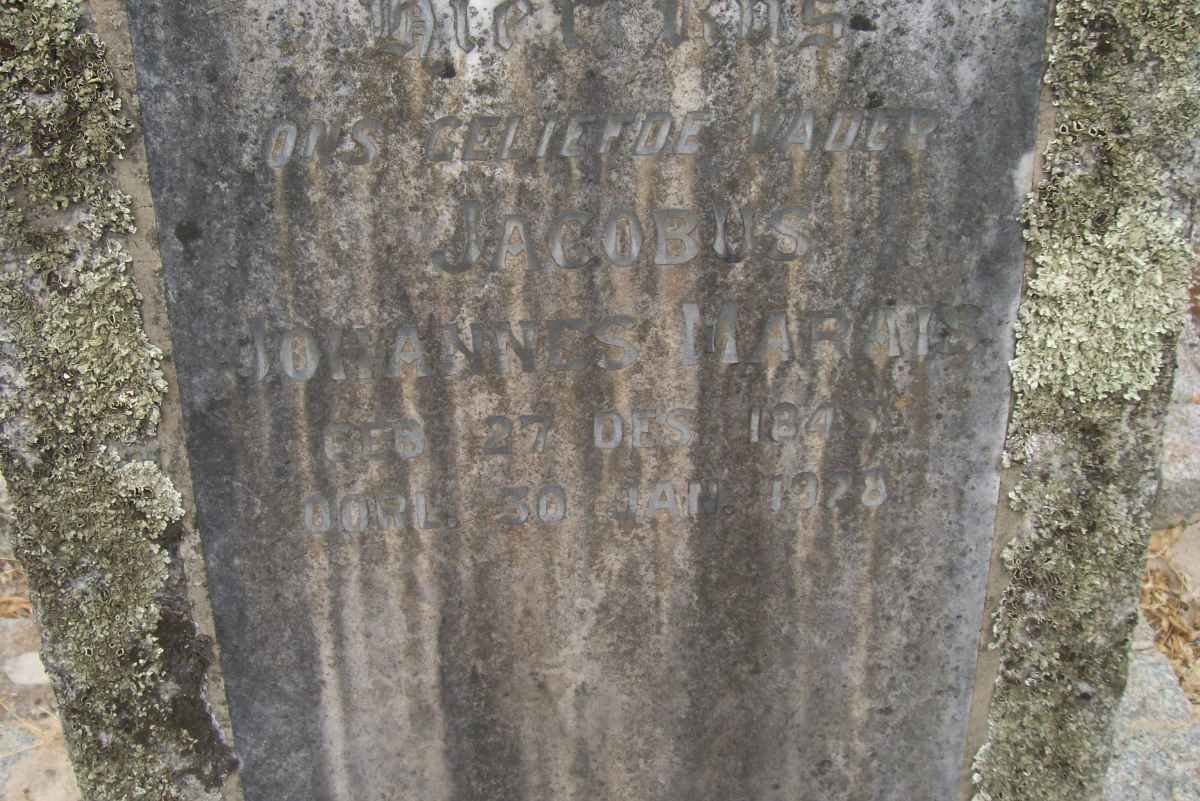 MARAIS Jacobus Johannes 1842-1928