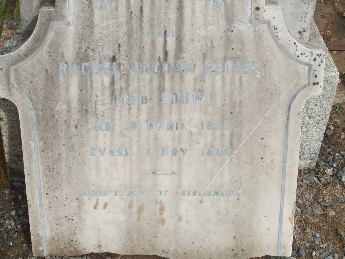 RETIEF Rachel Jacoba nee LOUW 1833-1885