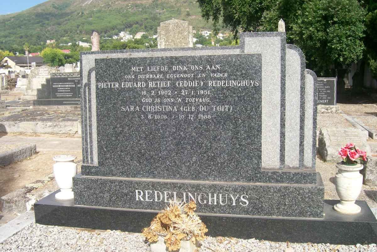 REDELINGHUYS Pieter Eduard Retief 1902-1951 &amp; Sara Christina DU TOIT 1906-1988