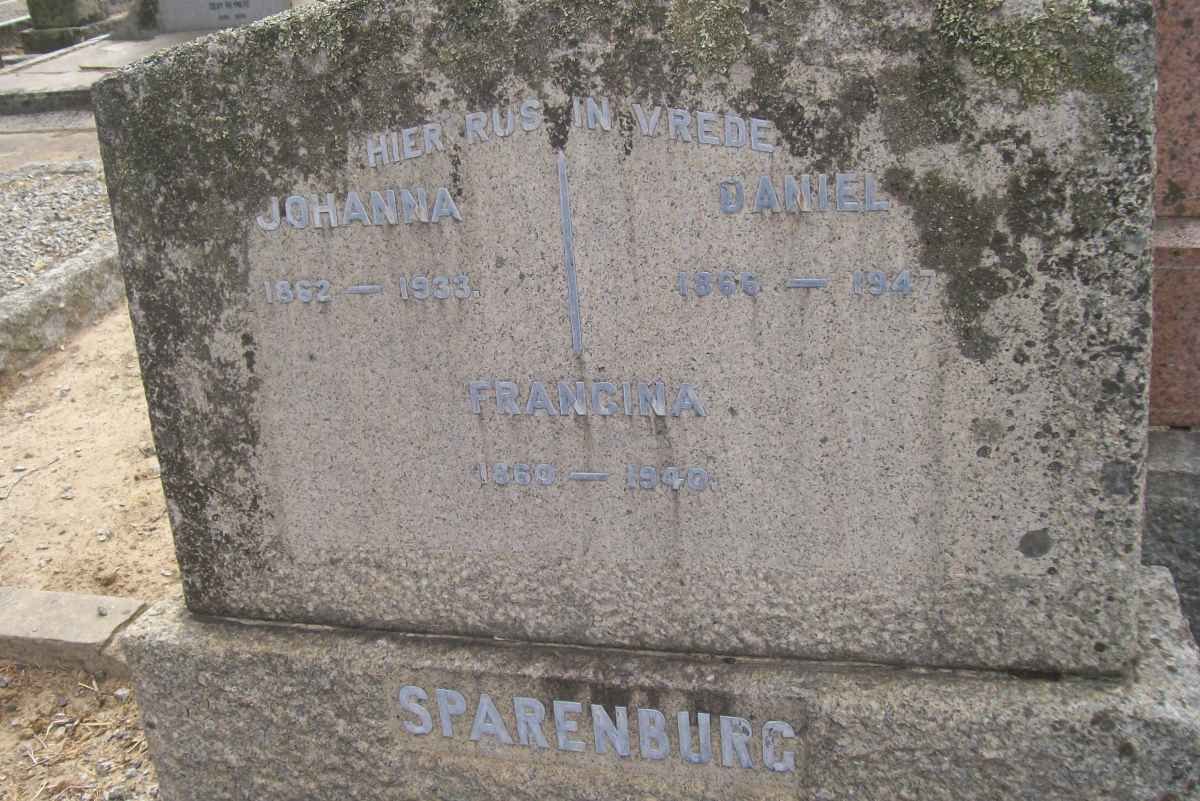 SPARENBURG Daniel 1866-1947 :: SPARENBURG Francina 1860-1940 :: SPARENBURG Johanna 1862-1933