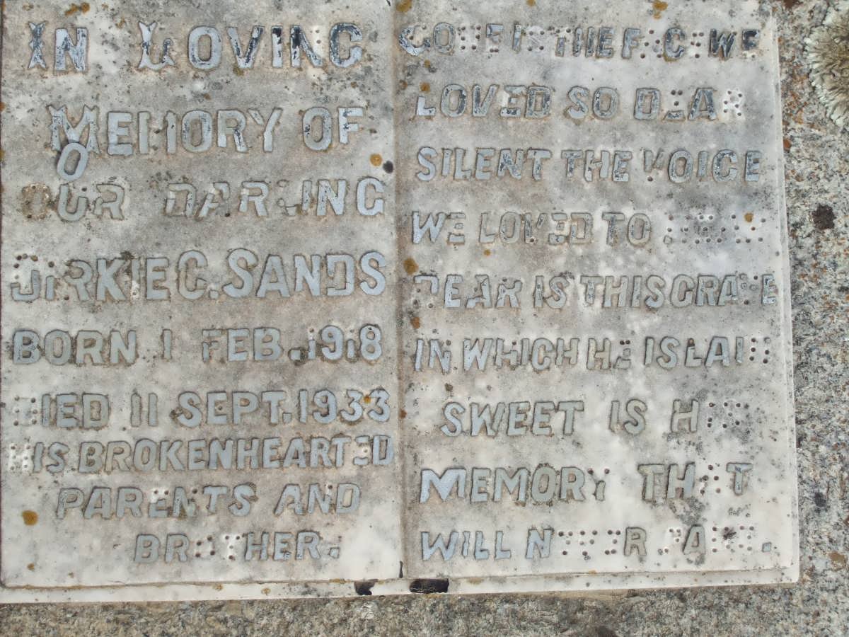SANDS Dirkie C. 1918-1933